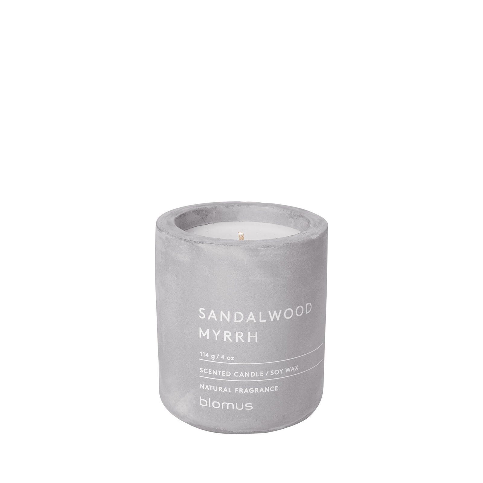 blomus SANDALWOOD MYRRH Duftkerze 8 cm grau 65652