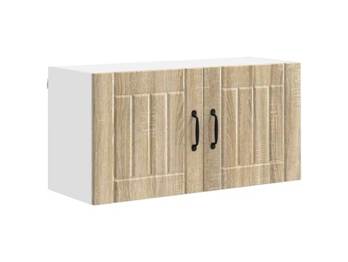 IBUQDDV Wandschrank Lucca Sonoma-Eiche 80 x 31 x 40 cm Holzwerkstoff Geschirrspüler-Paneel, rechteckige Form, Innenbereich, dezente Verzierungen, modernes Küchendesign, langlebiger Rahmen