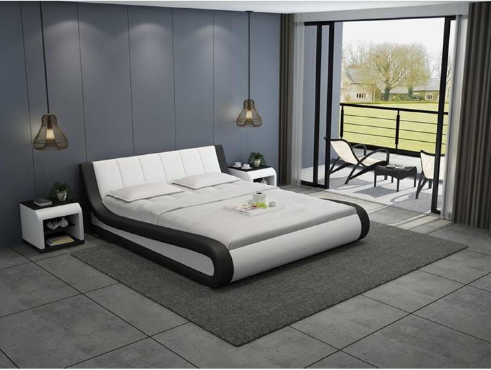 Xlmoebel, Wasserbett Lederbett mit Polsterung und individueller Wasserfüllung, (Wasserbett LB8829), Hergestellt in Europa