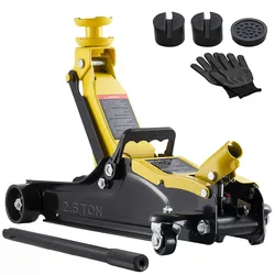 VEVOR Hydraulischer Rangierwagenheber 2,5 t Tragkraft, Wagenheber aus Stahl mit Einkolben-Schnellhubpumpe & Erhöhter Sattelauflage, Autoheber für SUVs, 85–320 mm Hubbereich, Rennwagenheber