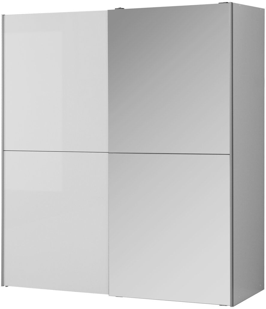 Hykkon Alfaro 2 Door Wardrobe White Gloss 190.5cm H X 170.3cm W X 61.2cm D
