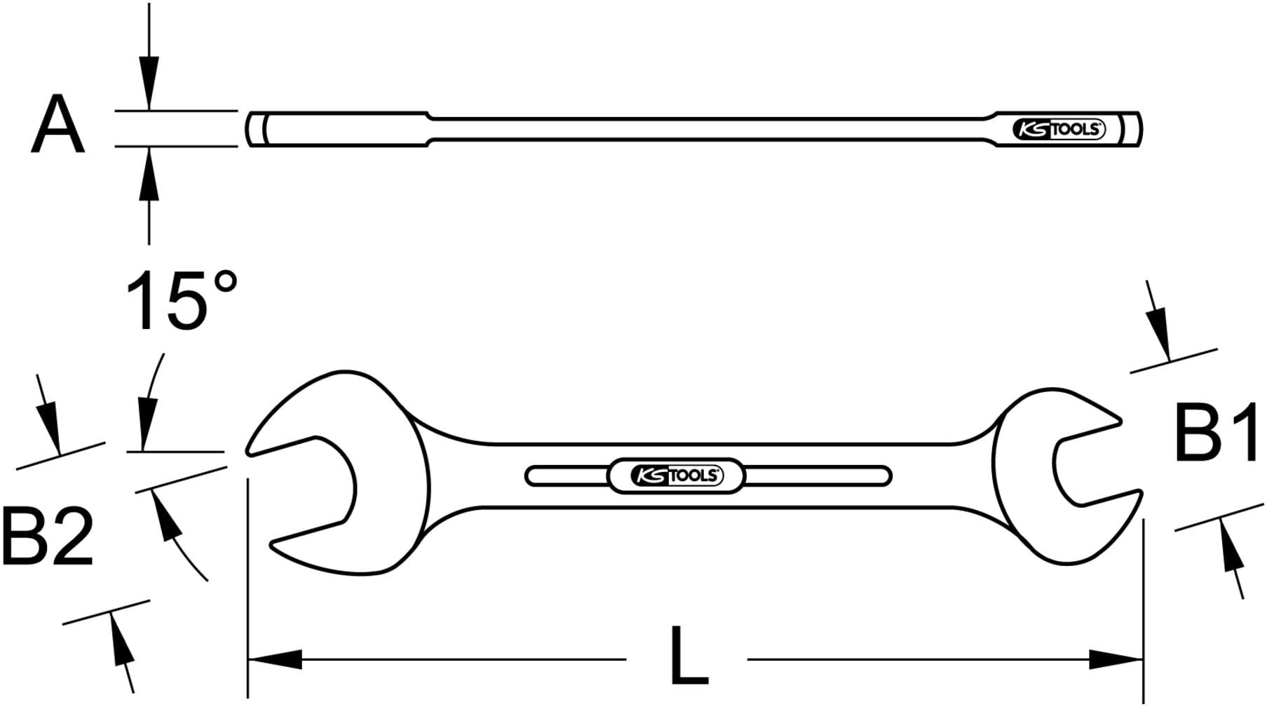 KS Tools CLASSIC Doppel-Maulschlüssel,8x10mm (517.0740)