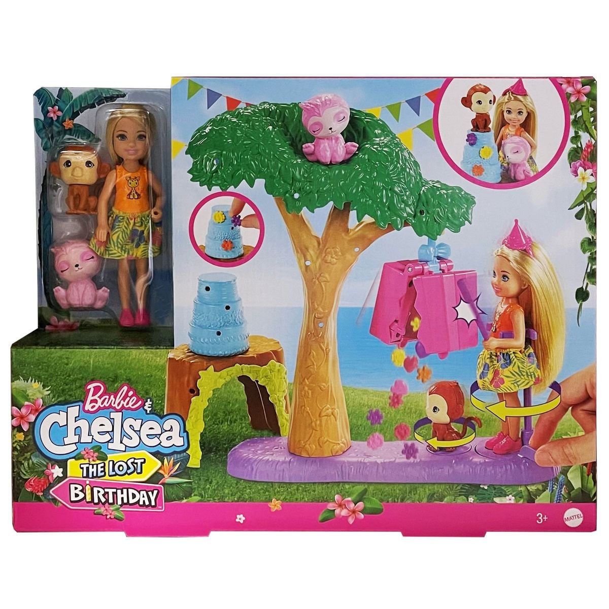 Mattel Barbie en Chelsea Het gekke verjaardagsfeest speelset met piñata