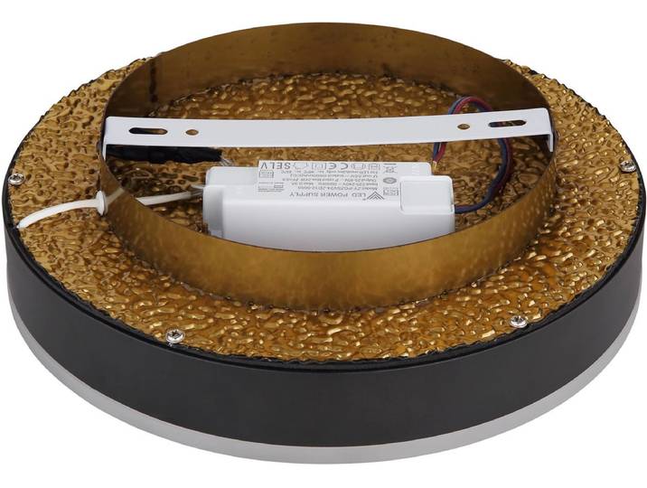 Globo - plafonniere - Hedi - zwart - metaal - Ø 30cm - LED - 48460-24