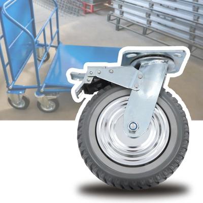 Heavy Duty Caster Wheels With Brake For Carts Equipment And Workshop Use Heavy Duty Caster Wheels With Brake For Carts Equipment And Workshop Use