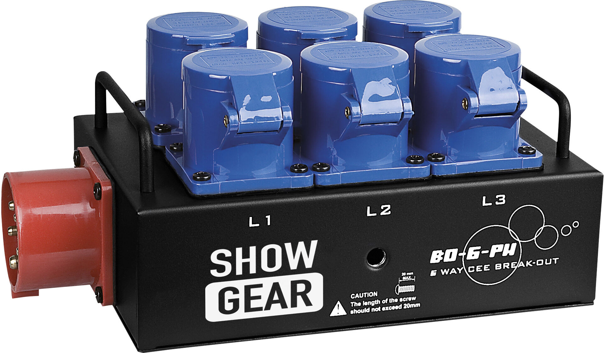 Showgear Bo-6-Pwc Cee 16 A Auf 6 X Cee 16 A