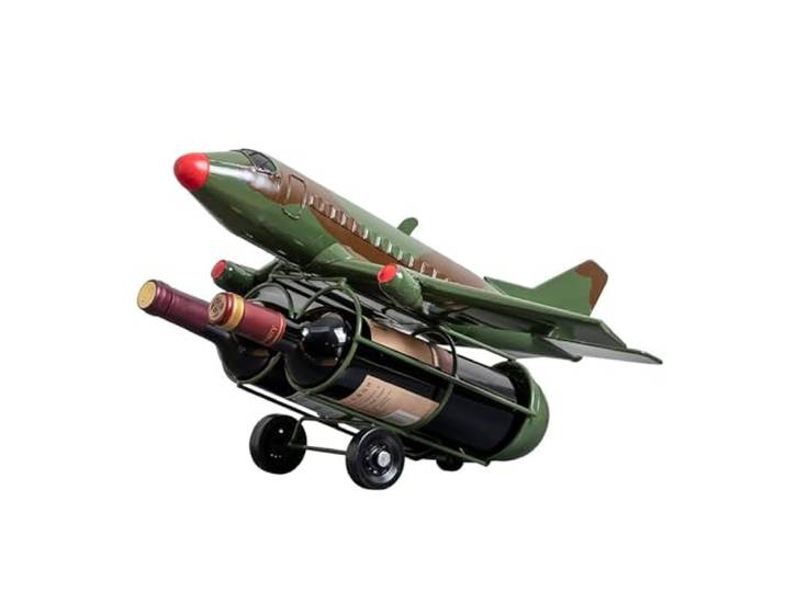MNUvxzaewf Weinregal in Flugzeugform, Retro und stilvoll(Green)