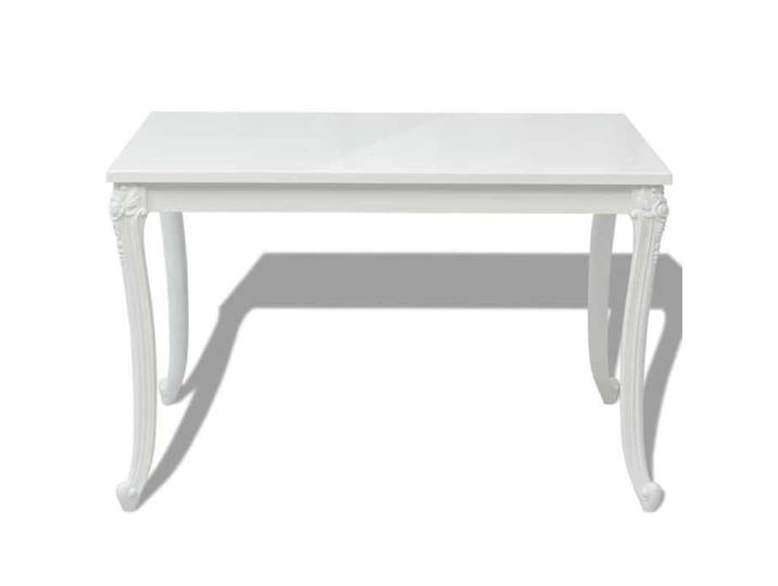 Neuf& 6117 Mobilier de cuisine - - Mode Table à manger 116x66x76 cm blanc brillant 15.45 kg