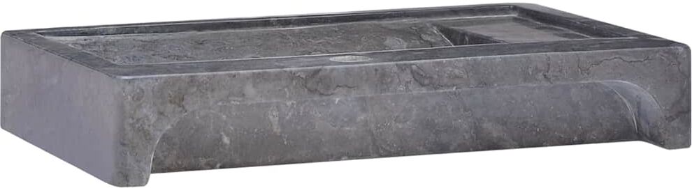 vidaXL Lavabo Noir 58x39x10 cm Marbre