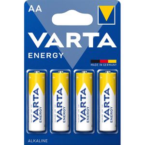 Varta Batterien Energy 4106, Alkaline, 1,5V, 5 Jahre lagerfähig, AA / Mignon / LR6, 4 Stück