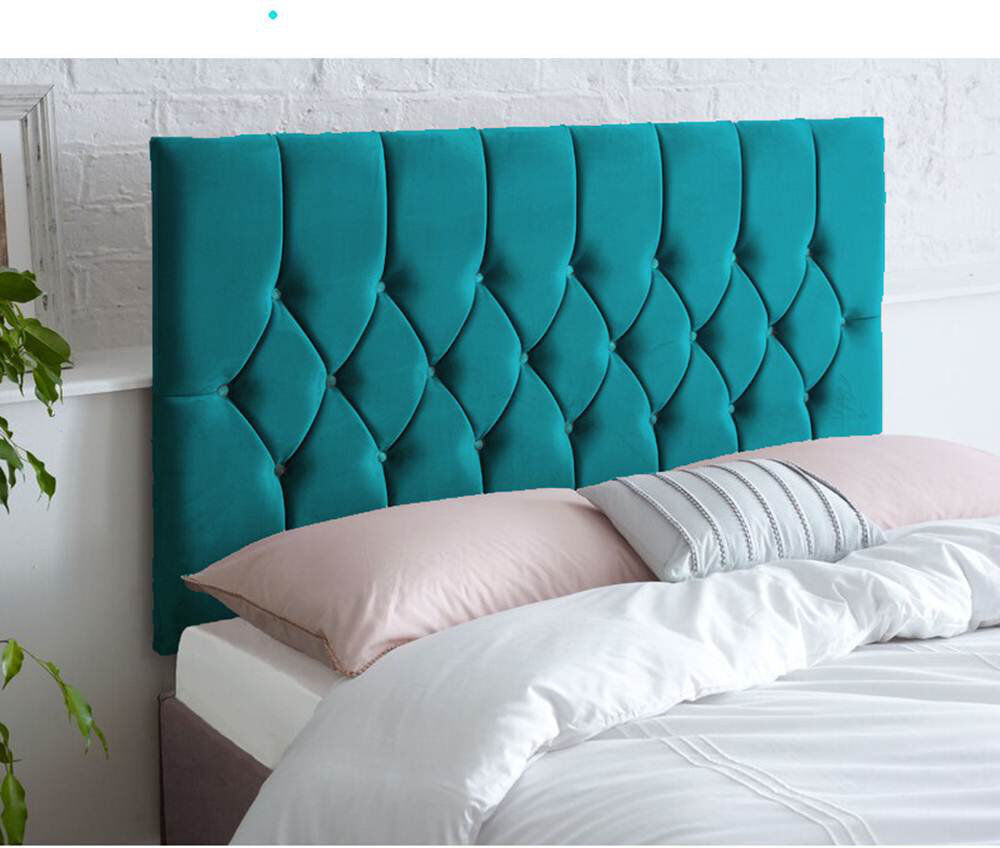 Etta Avenue Linda Upholstered Velvet Headboard Mallard Double (4'6)