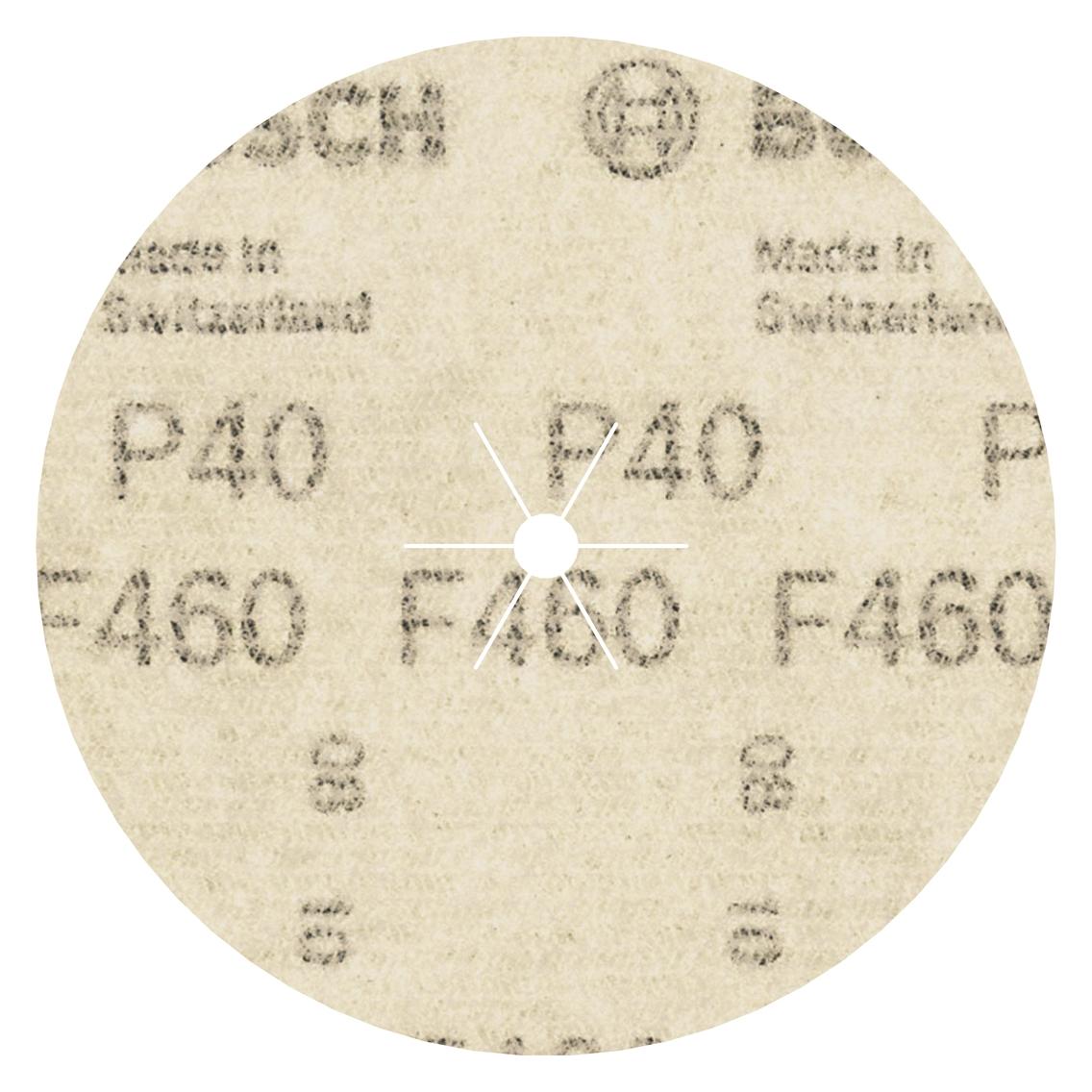 Bosch Professional Zubehör PRO F460 Schleifblatt, 125 mm, G40 (40) (1609200160)