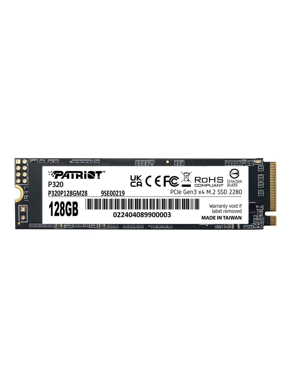 Patriot P320 - SSD - 128 GB - PCIe 3.0 x4 (NVMe)