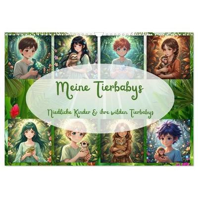 Meine Tierbabys (Wandkalender 2027 DIN A3 quer), CALVENDO Monatskalender