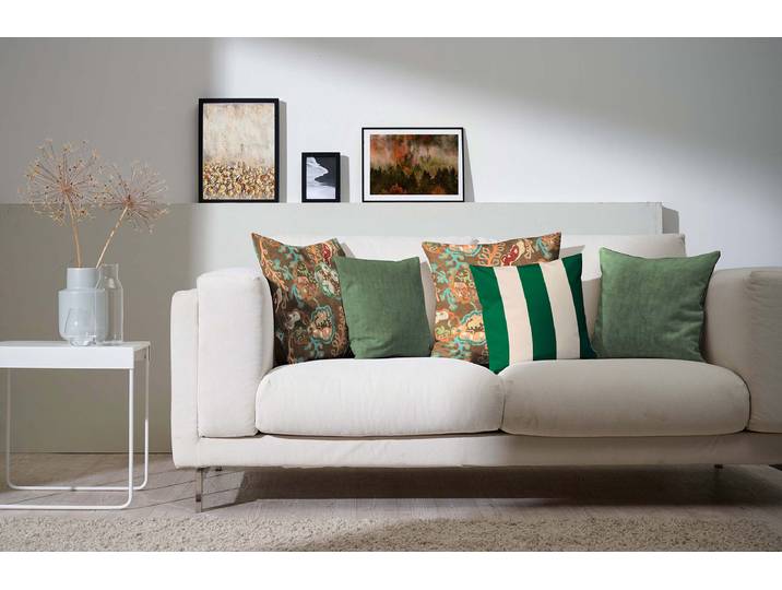 Coussin décoratif Céleste Vert/Vert taupe 58 x 58cm Polyester