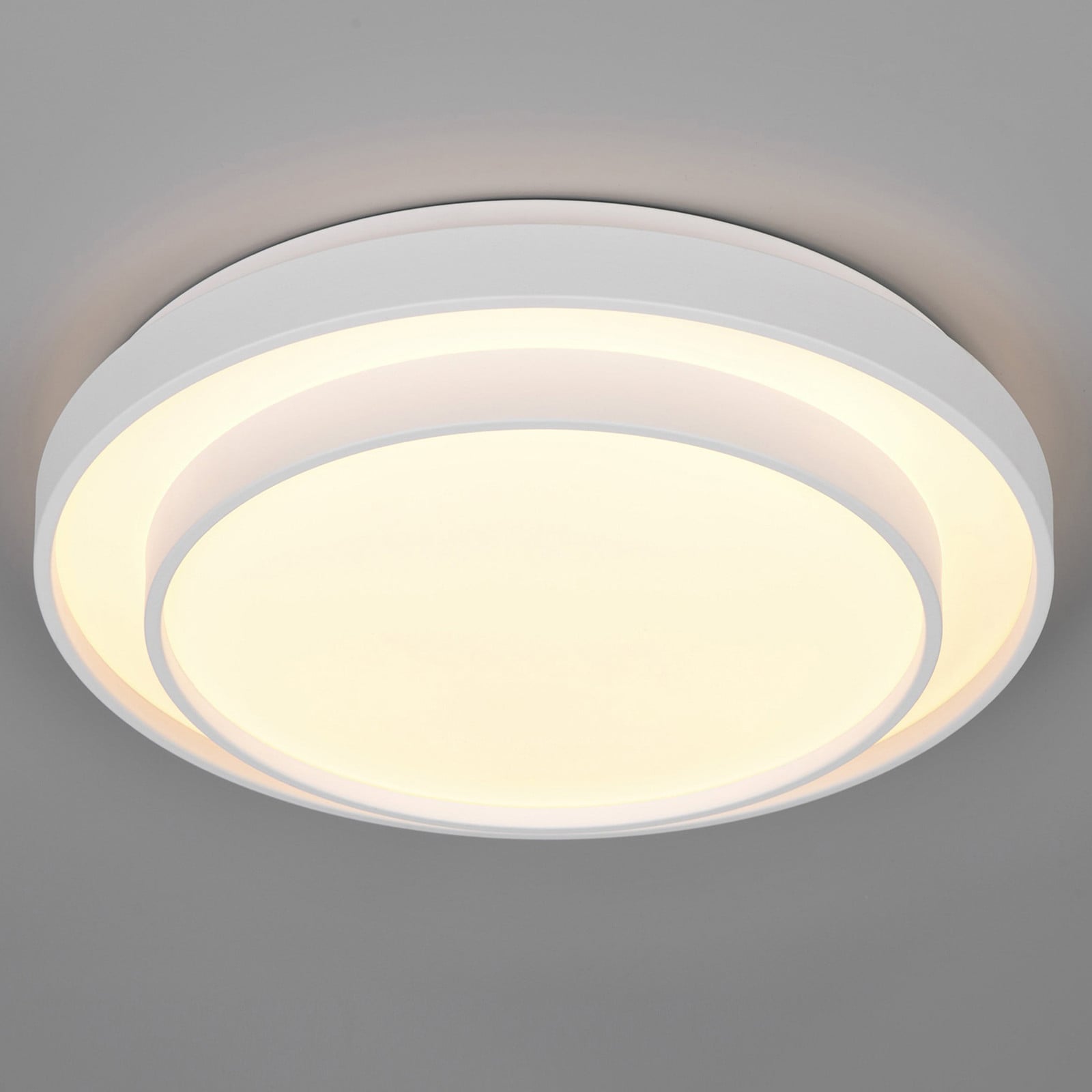home24 Plafondlamp Tenso LED wit/wit Ø 38cm
