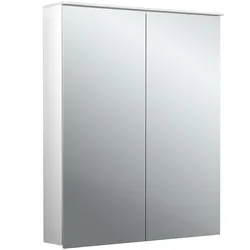 emco flat 2 design LED-Lichtspiegelschrank mit integrierter Beleuchtungsegel, 2 Türen, 600x711x113mm, 979706402