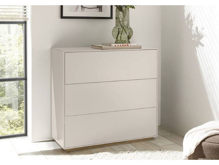 Kommode 92x86cm 'Wynwood' Wildeiche & MDF creme