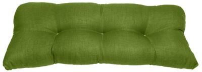 BH Performance Fabric Tufted Wicker Settee Cushion by BrylaneHome in Willow Thick Patio Outdoor Bench Sofa Loveseat Padding