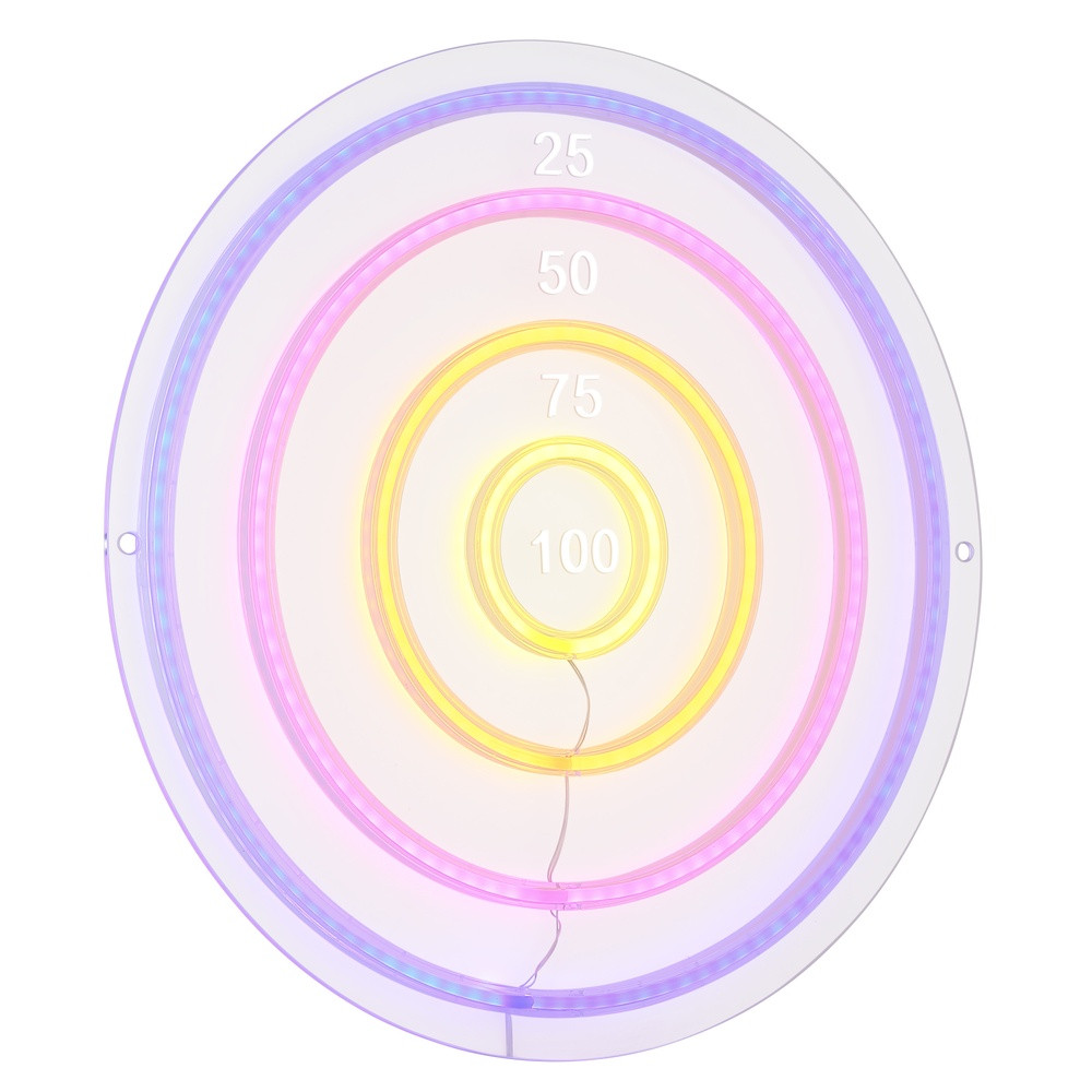 Globo Wandlamp Darteri Neon Dartbord Multicolour