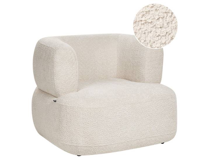 SESSEL Chenillegewebe Hellbeige Lohja