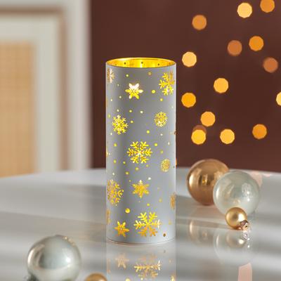 LED-Teelichtglas "Flocken"