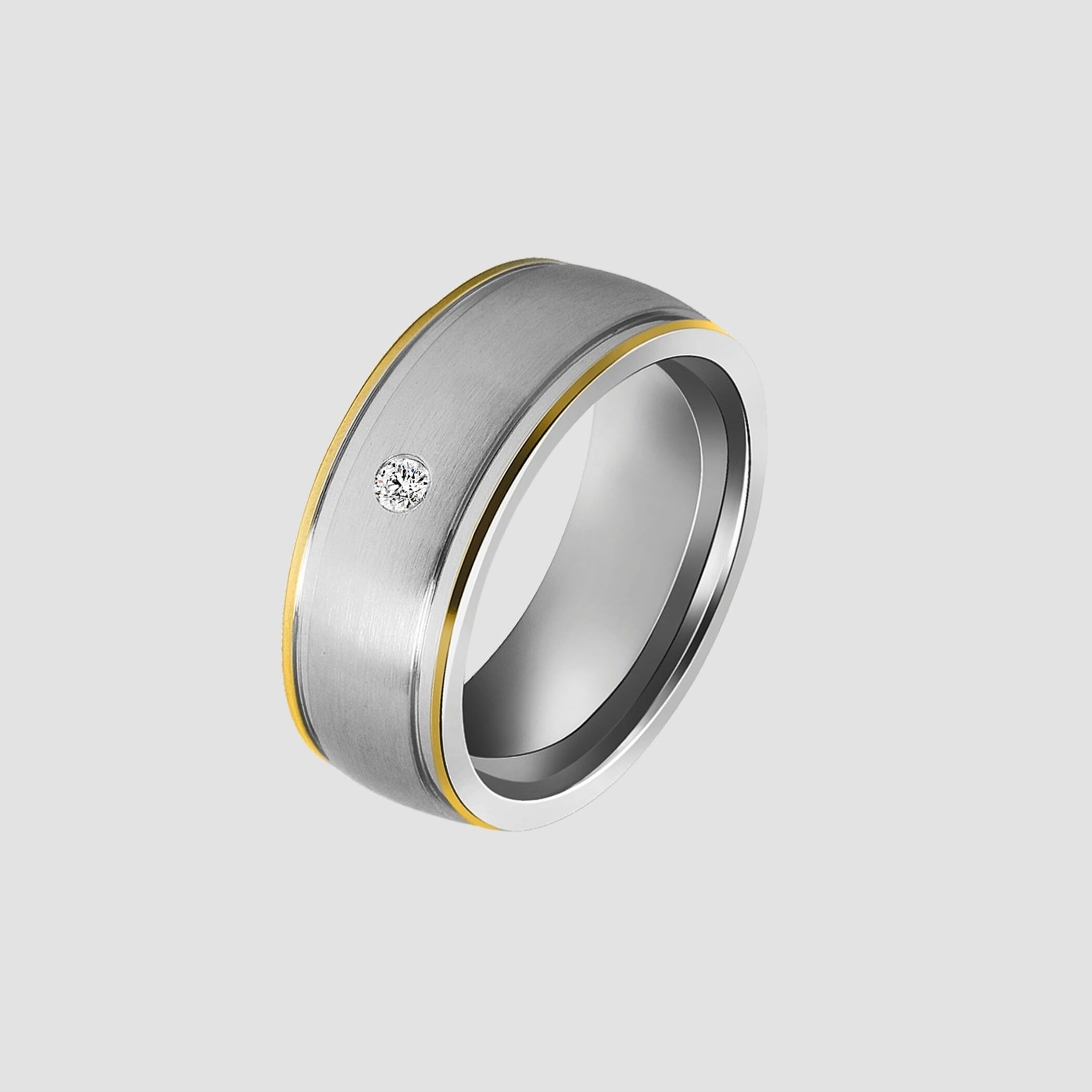 Fingerring AKZENT "Unpretentious, langlebig" Gr. 60, weiß, Fingerringe, Damen, 60, Edelstahl, Fingerring