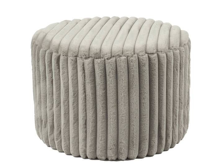 Pouf Vishi 55 x 38 x 55cm Grau/Hellgrau