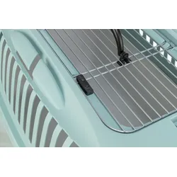 TRIXIE Transportbox Capri 3 Open Top, S: 40 × 38 × 61 cm, hellgrau/salbei