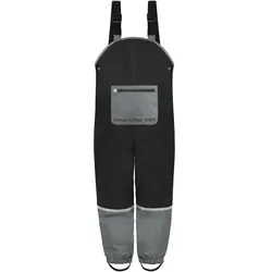 Normani, Unisex, Outdoorhose, Kinder Regenhose mit Hosenträgern Waller - 9727 (86), Schwarz