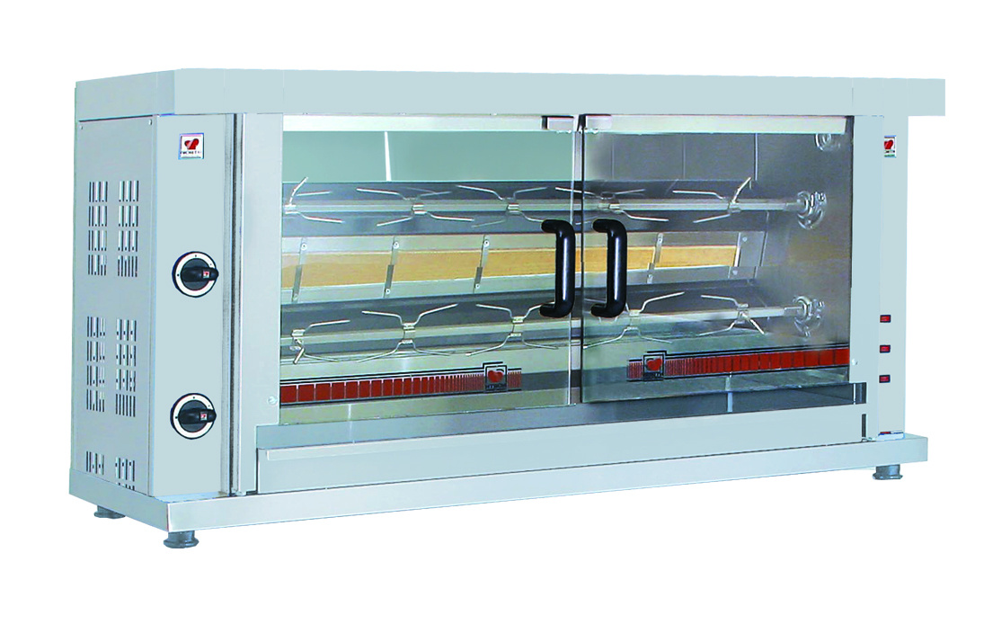 CHEFGASTRO Hähnchengrill Gas 2 Spiessen BxTxH 1320x460x680mm