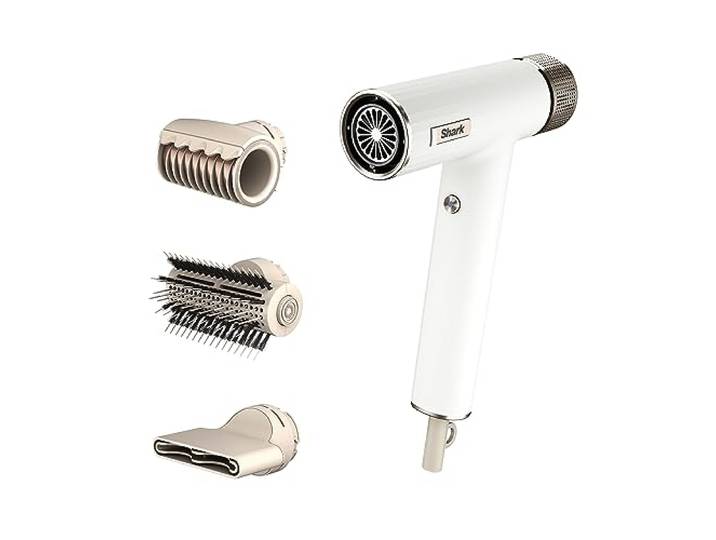 Shark SpeedStyle RapidGloss Haardroger & Finisher voor glad en golvend haar, 3 stylers, sneldrogend, voor alle haartypes, zonder thermische schade, ionen, zijde HD333EU