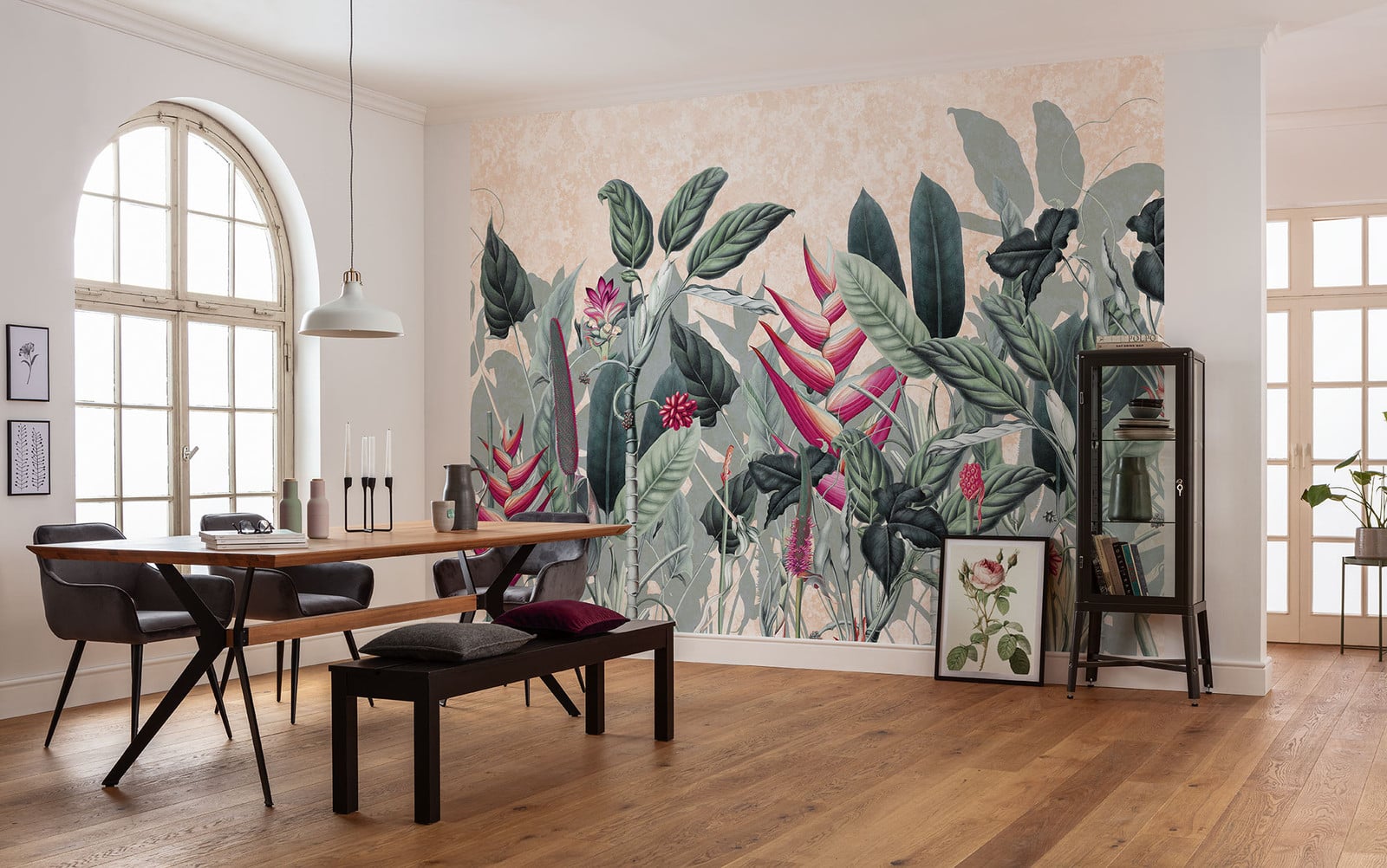 home24 Fotobehang Soft Jungle Multicolour B: 350 cm, H: 250 cm