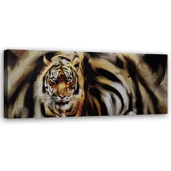 WANDBILD tiger als handgemalter