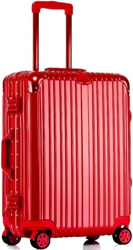 Gebackener Koffer - Reisegepäck Spinner - Geschäftsreisen Reisen - Aluminium Eckschutz - 29 Zoll - Effens Black