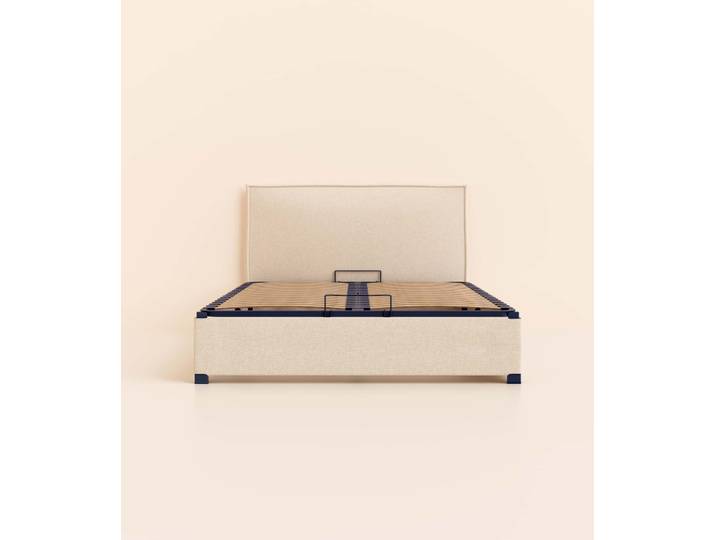 Lit coffre 180x200 cm - Beige - Tediber