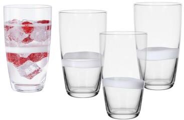 Fitz and Floyd Set of 4 Organic Band Highball Glasses, 19 Oz - 19-oz