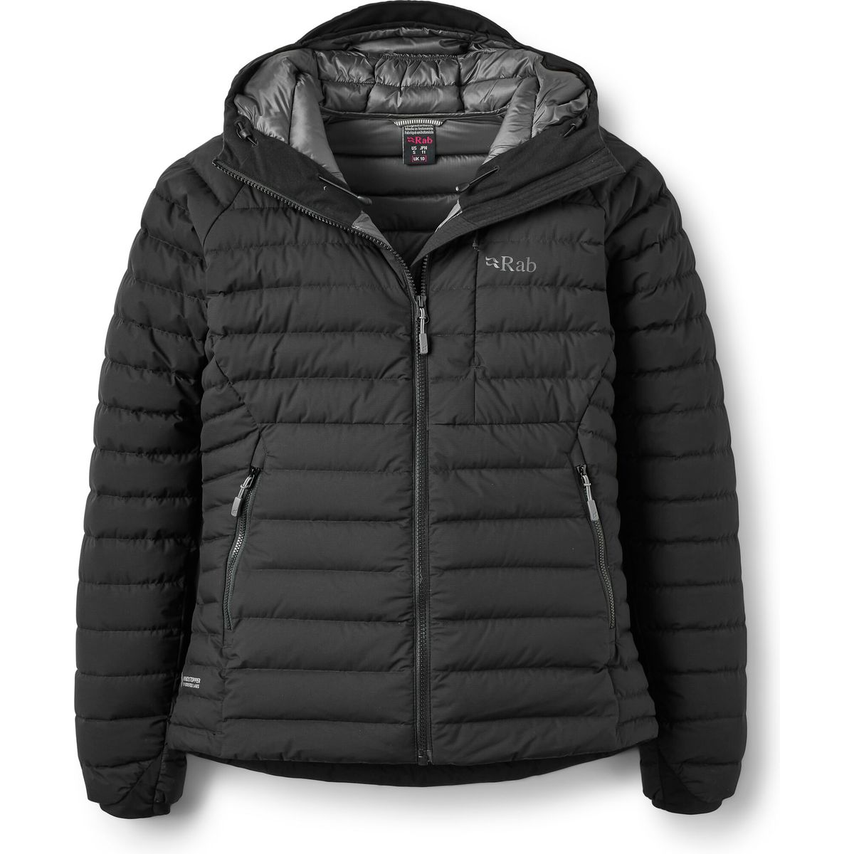 Rab Microlight Windstopper Hoody Wmns black (BLK) 14 QDB-74-BLK-14