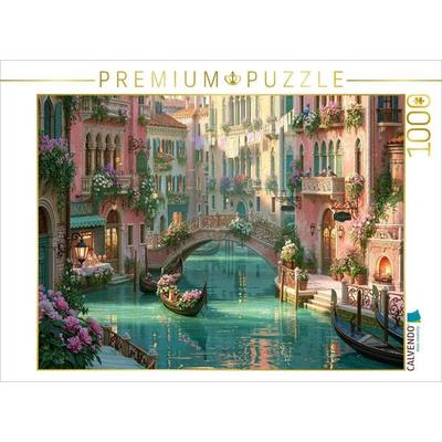 CALVENDO Puzzle Bella Europa - Venezianischer Kanal | 1000 Teile Lege-Größe 64x48cm Foto-Puzzle für glückliche Stunden