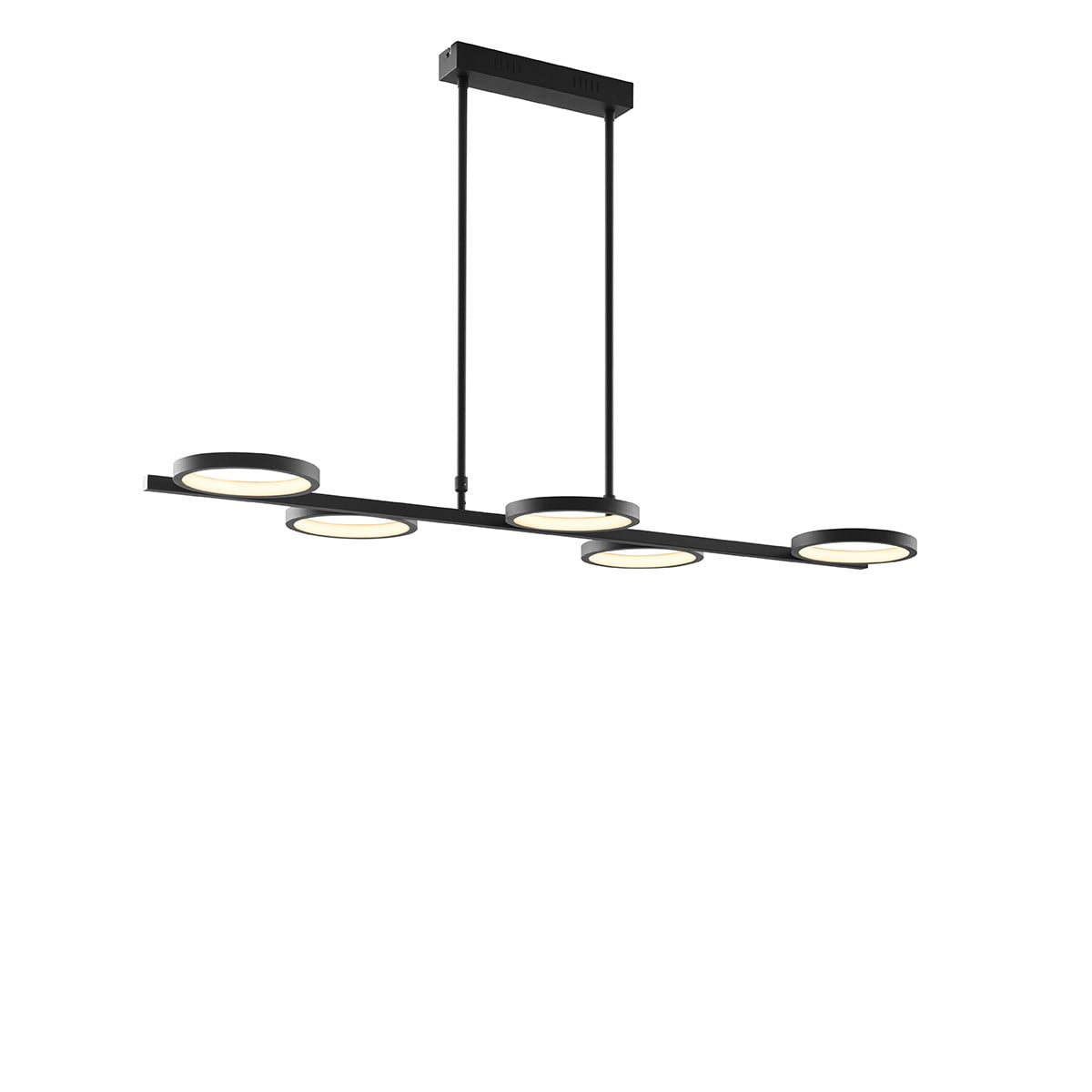 Moderne zwarte hanglamp van aluminium met LED - Qazqa
