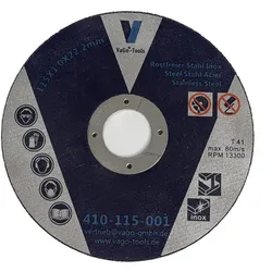 Vago-Tools Trennscheiben Flexscheiben 115mmx1mm Edelstahl Metall Stahl 10 Stück