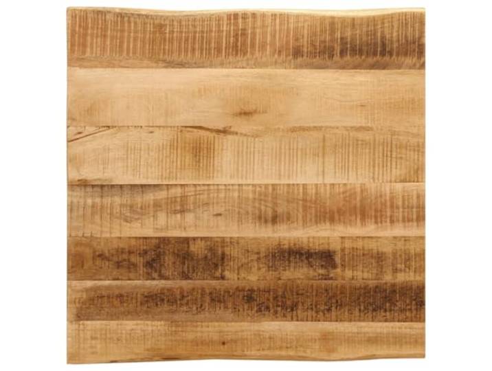 GHVBNMF Tischplatte Massivholz Mango 80x80x3,8 cm mit Baumkante Rustikales Holzbrett aus Rauholz fuer individuelle Do It Yourself Esstische im Wohnzimmer oder Gastronomie.