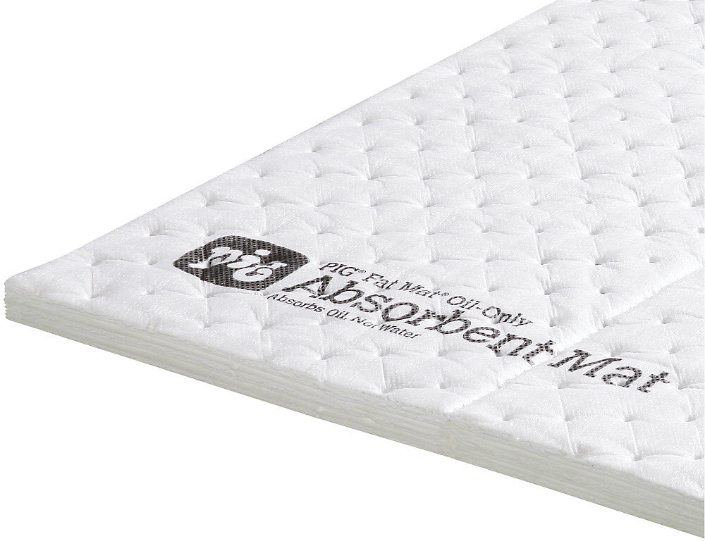FAT MAT® Oil-Only Bindevlies-Matte, Heavy-Weight-Ausführung, VE à 50 Stk, BxL 410 x 510 mm, im Spenderkarton PIG