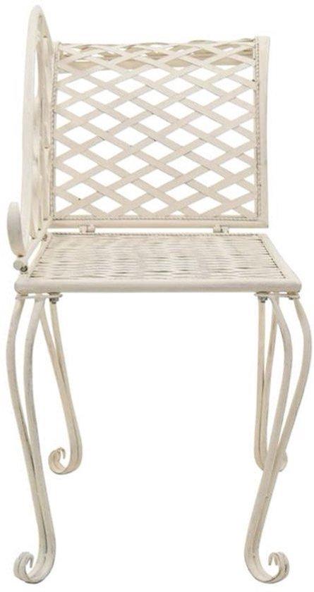 Garten-Liegesessel - Langschlauchliege - Gartenliege - Chill-Liege - Gartenbank - Antiker Weißer Stahl - Ergonomischer Design - 128 cm Länge