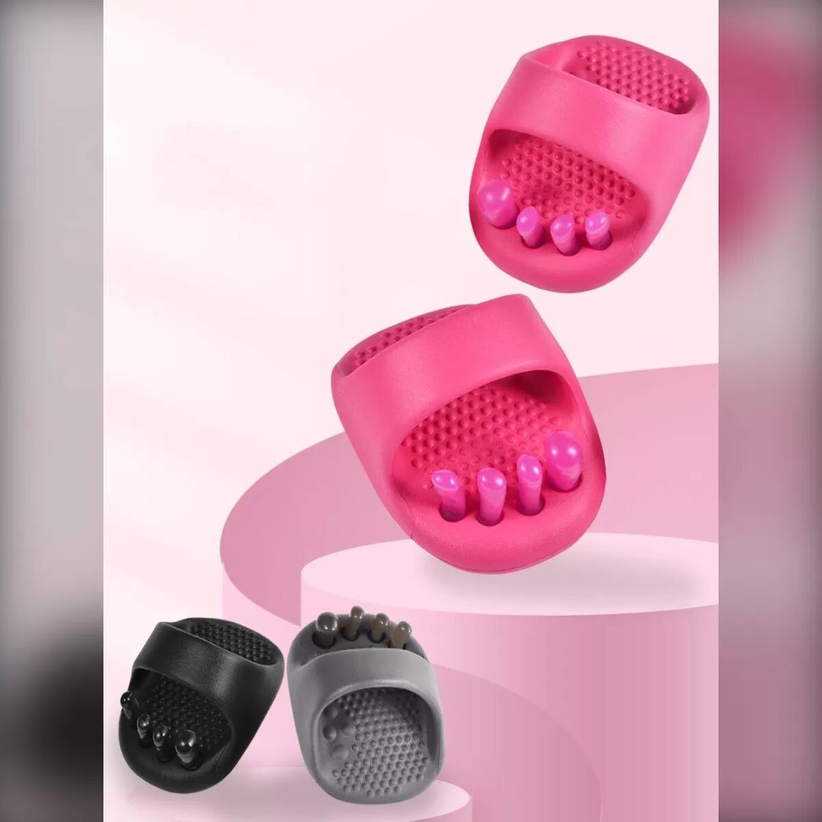 INF Fußgewölbe-Trainer (Paar) EVA Zehentrenner zur Stärkung des Fußgewölbes, Zehenkorrektur und Hallux-valgus-Unterstützung Grau