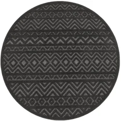 TT Home, Teppich, In-& Outdoor Teppich Esszimmer Wetterfest Balkon Unifarben 3D Boho Skandi Design (200 cm)