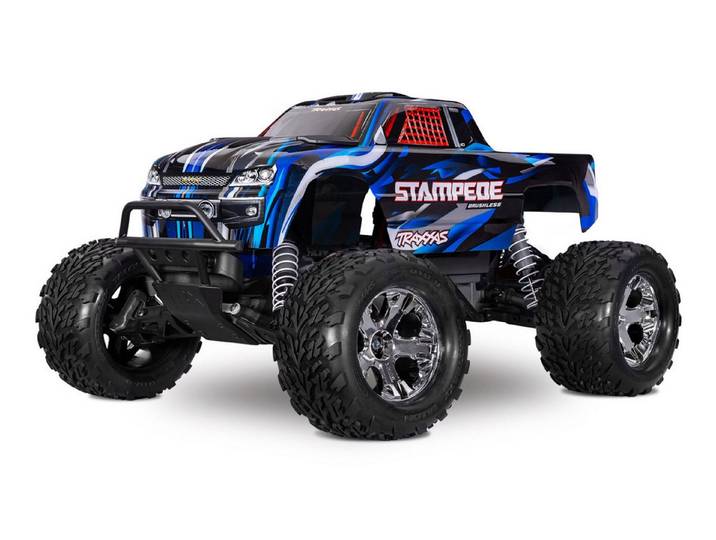Traxxas RC-Buggy Traxxas Stampede Brushless 2S HD Monstertruck 1:10 RTR blau