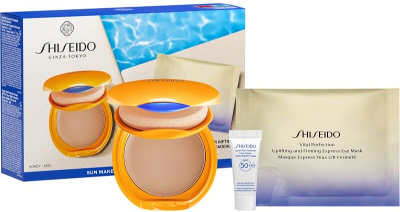 Shiseido Expert Sun Protector Tanning Compact Foundation SPF10 gift set W shade Honey