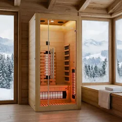 Artsauna Infrarotkabine Kiruna90 Premium Dual Technologie - Vollspektrumstrahler & Flächenstrahler