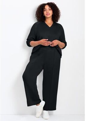 Plus Size Women's Seamed Wide Leg Pant by Avenue in Black (Size 14)